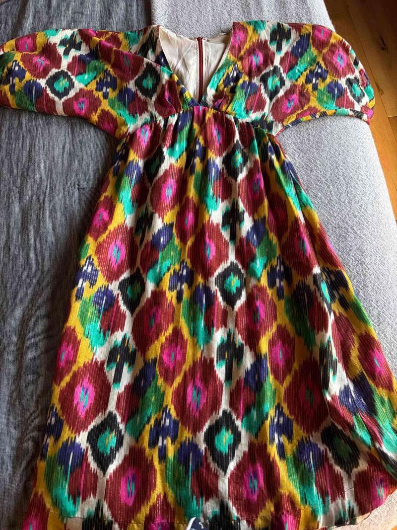 Vestido colorido estampado étnico Rapsodia