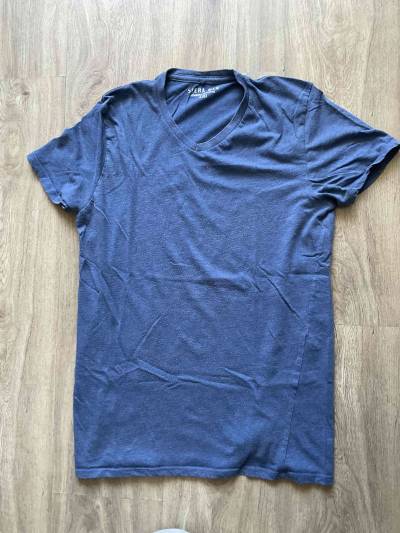 Polera azul cuello en V - miniatura 1