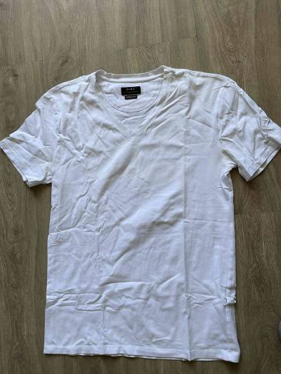 Polera blanca Zara cuello en V - miniatura 1