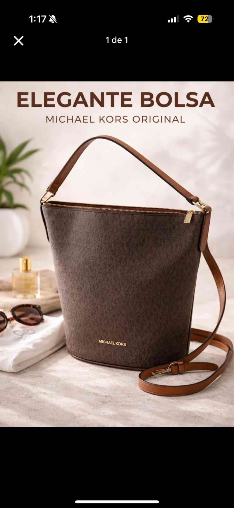 Bolsa elegante Michael Kors marrón