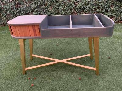 Mesa consola madera vintage en roble - miniatura 1