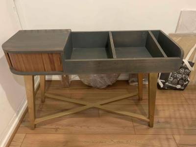 Mesa consola madera vintage en roble - miniatura 3