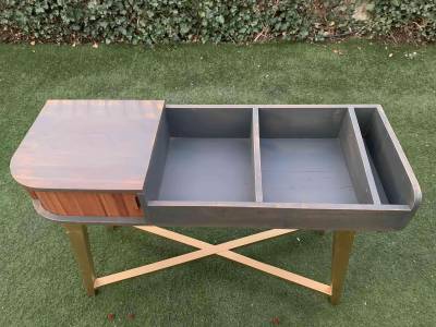 Mesa consola madera vintage en roble - miniatura 5
