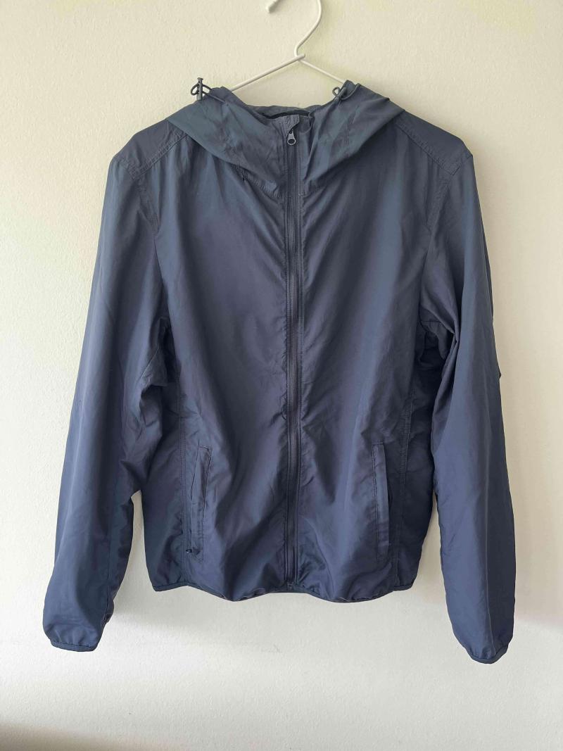 Chaqueta rompe viento azul uniqlo