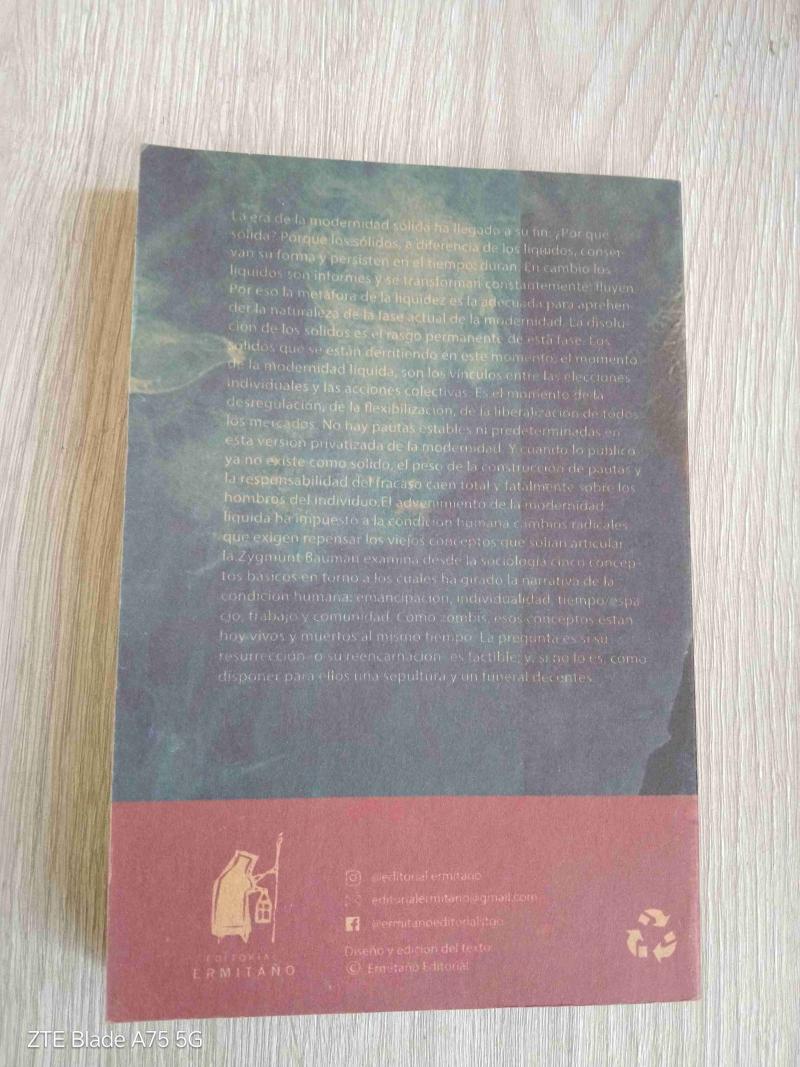 Libro Modernidad Líquida Zygmunt Bauman - 2
