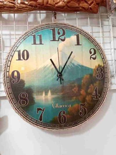 Reloj de pared con imagen de Villarrica - miniatura 2