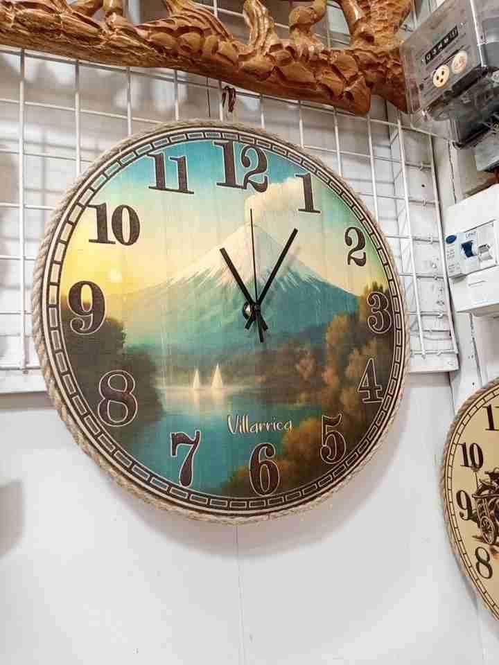 Reloj de pared con imagen de Villarrica - 4