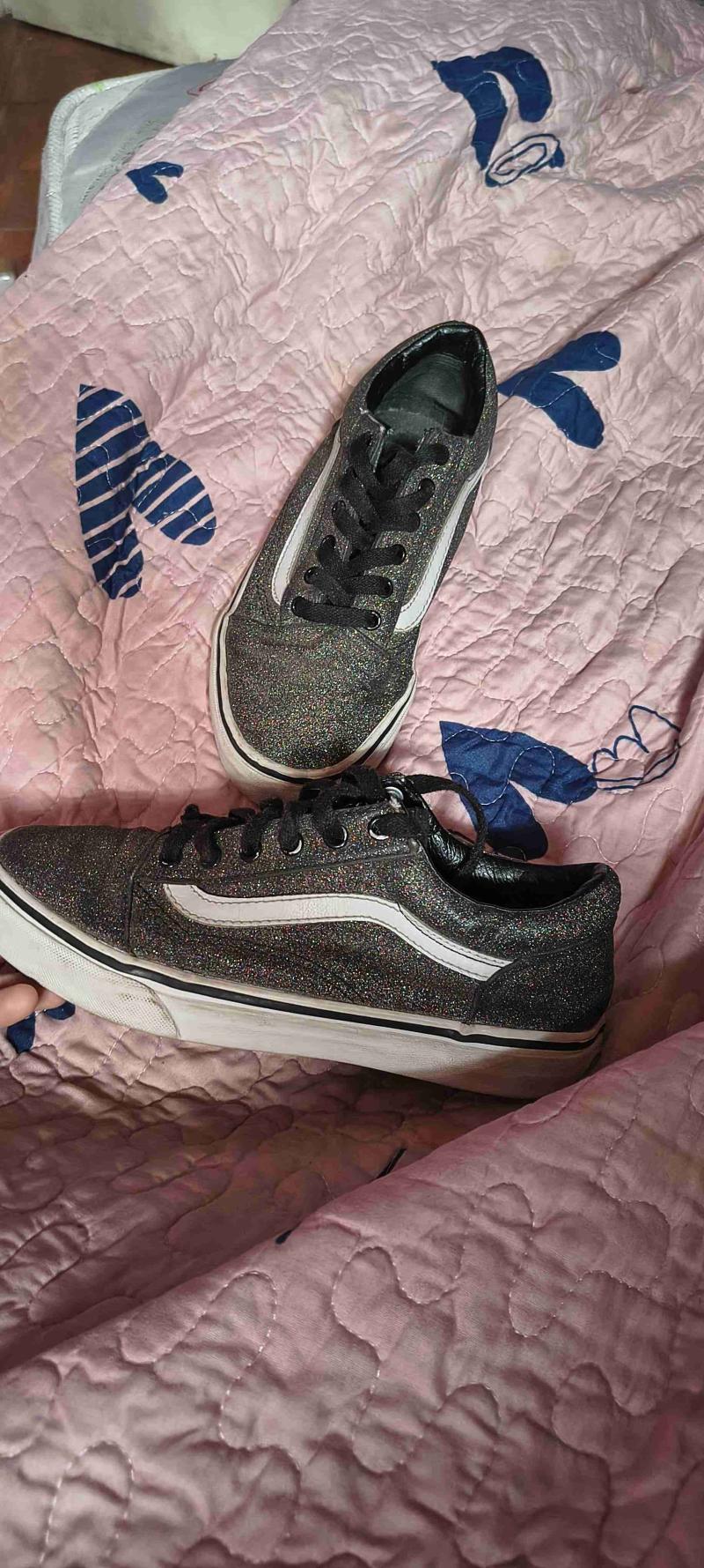 Zapatillas Vans  negras con brillo