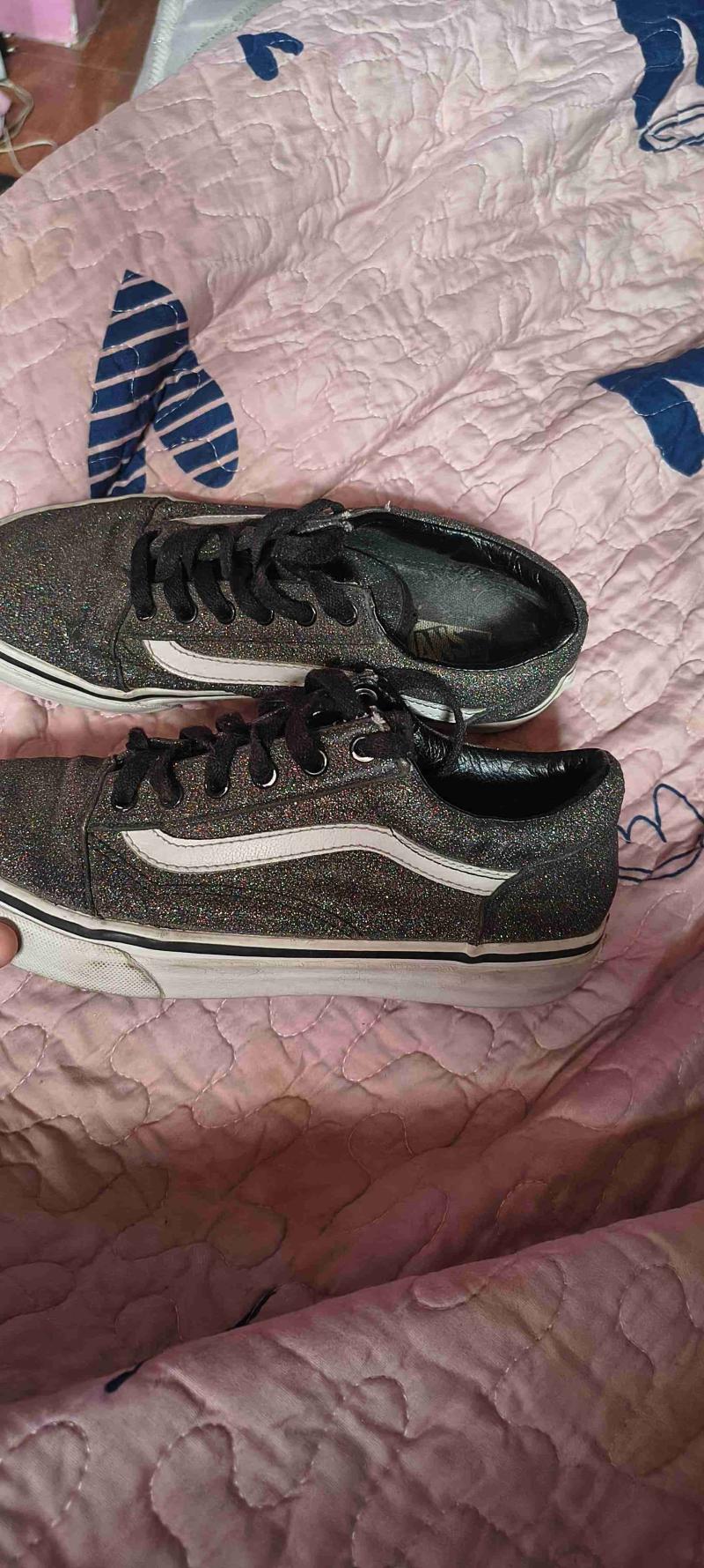 Zapatillas Vans negras con brillo - 2