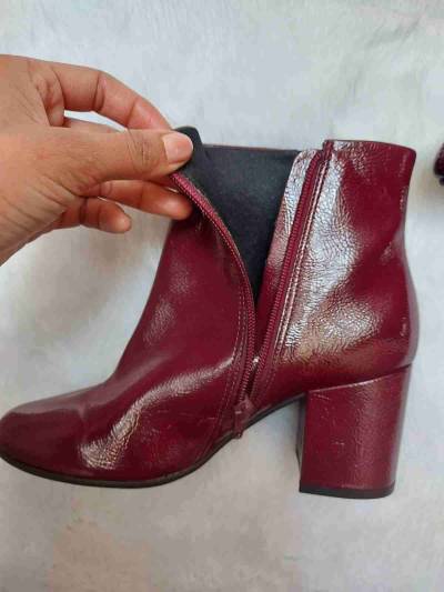 Botines  burdeos Charol, calzado brasileño - miniatura 4