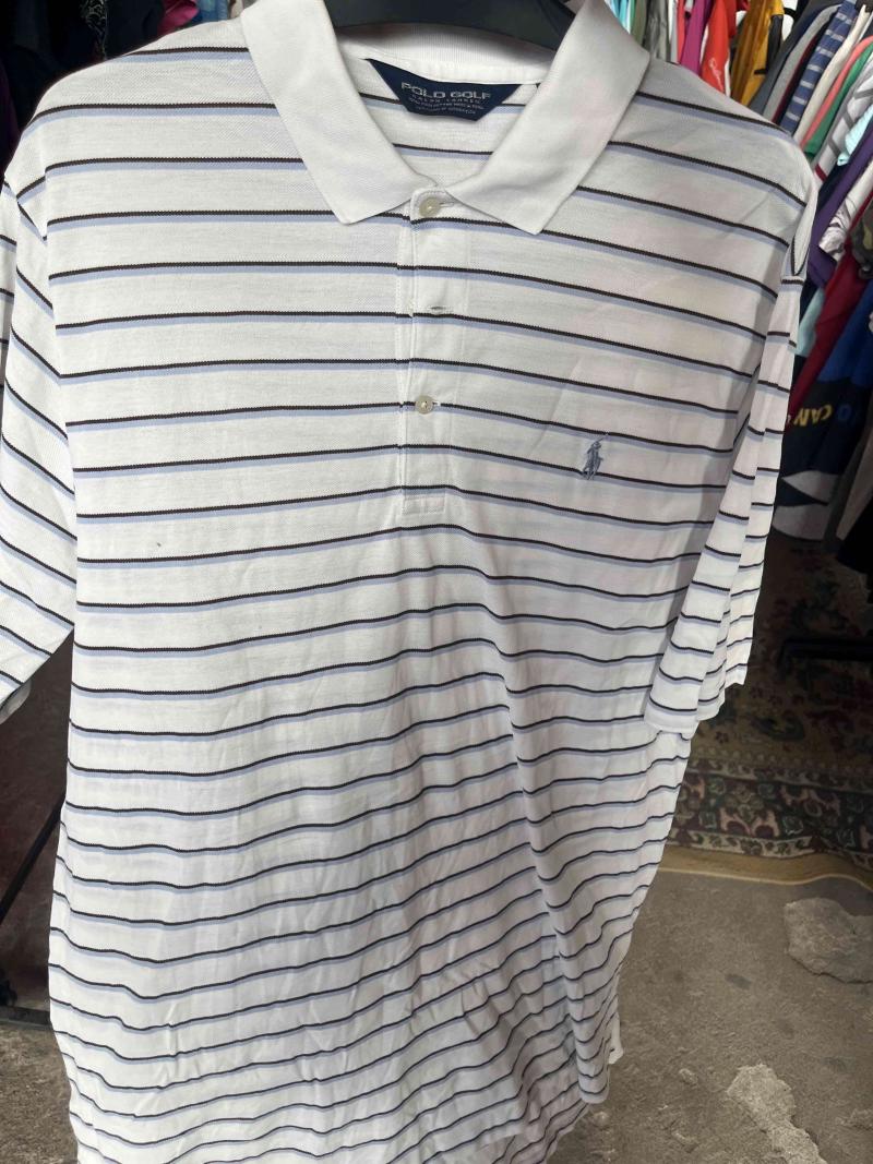 Polo rayado blanco azul