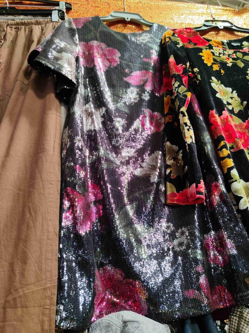 Vestido de lentejuelas floral