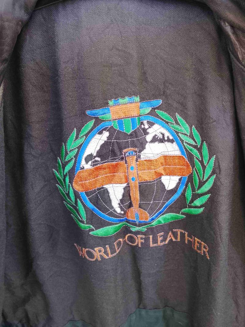 Chaqueta de cuero gris vintage talla xl - 2