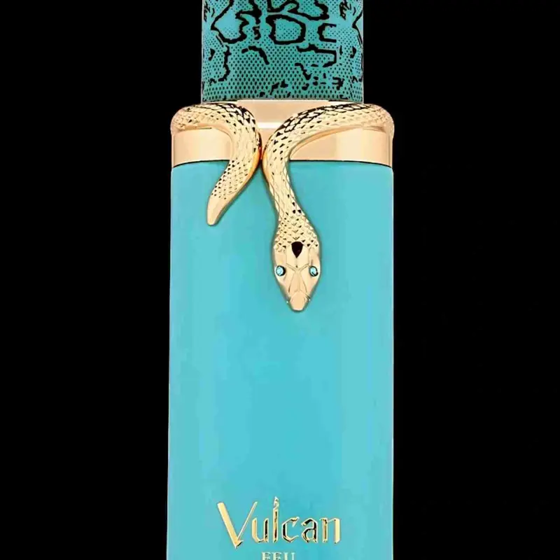 Perfume Vulcan azul serpiente