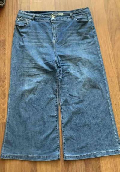 Jeans anchos azul oscuro - miniatura 1