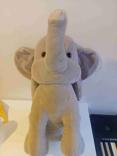 Peluche elefante gris - miniatura 1