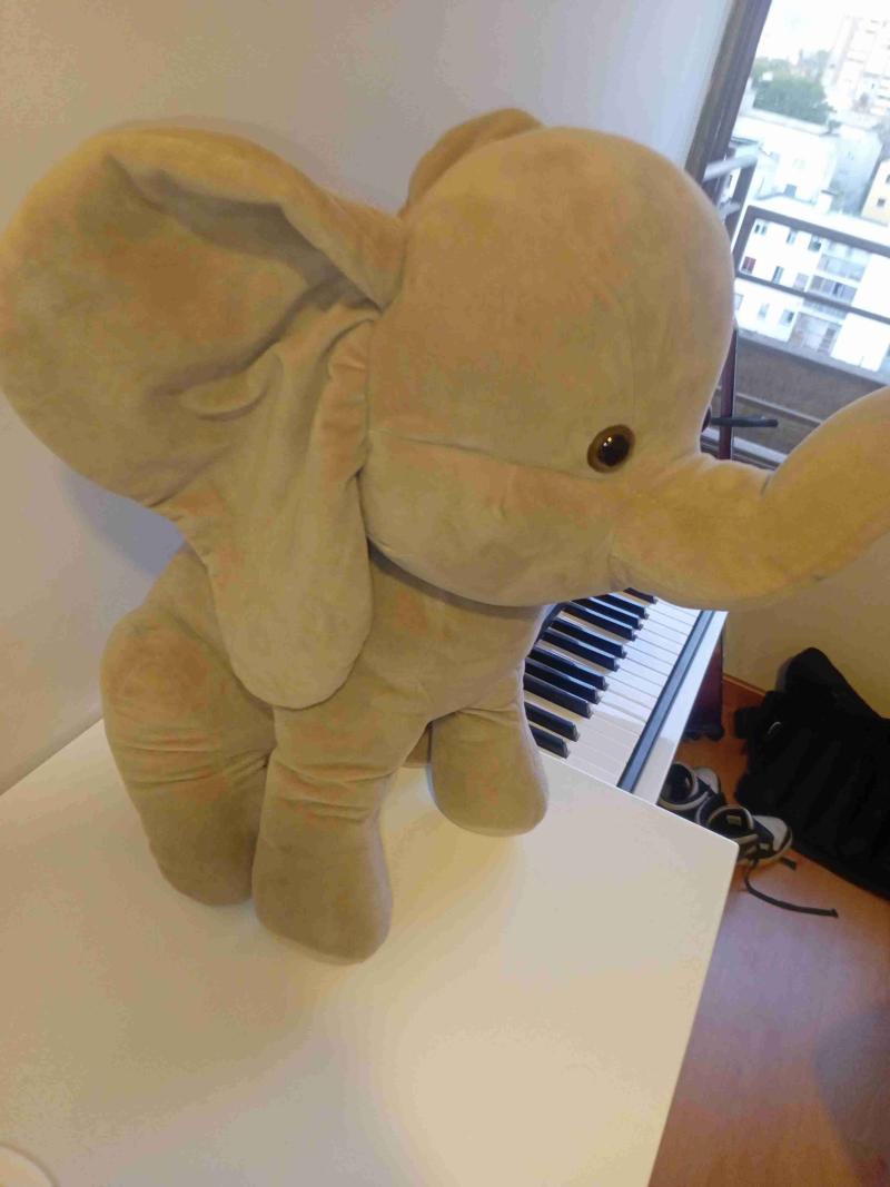 Peluche elefante gris - 2