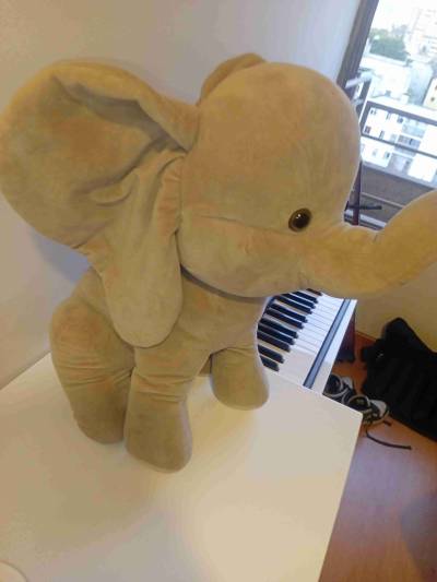 Peluche elefante gris - miniatura 2