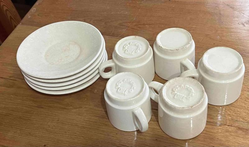Juego de 5 tazas y platos de café Lozapenco