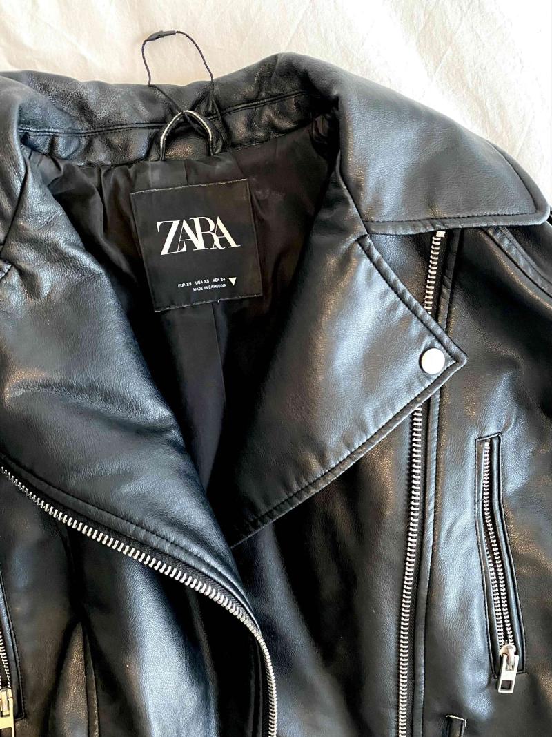 Chaqueta de cuero negra Zara - 2