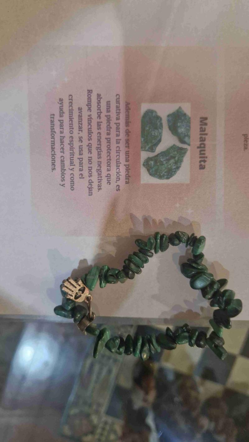 Pulsera de malaquita verde