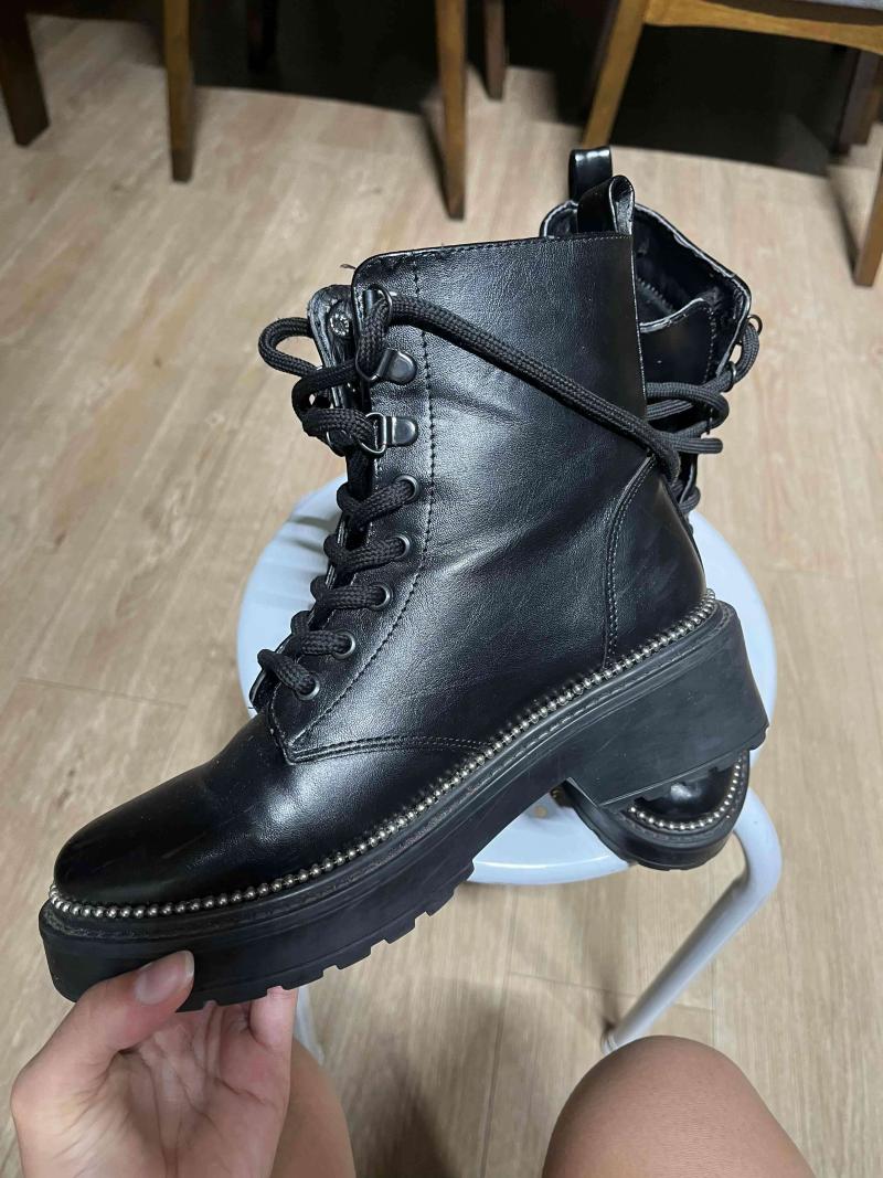 Botines negros con plataforma talla 37