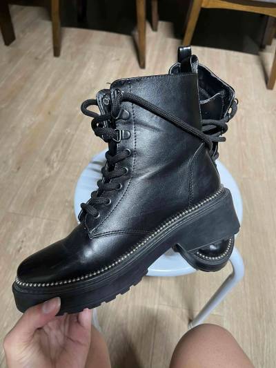 Botines negros con plataforma talla 37 - miniatura 1