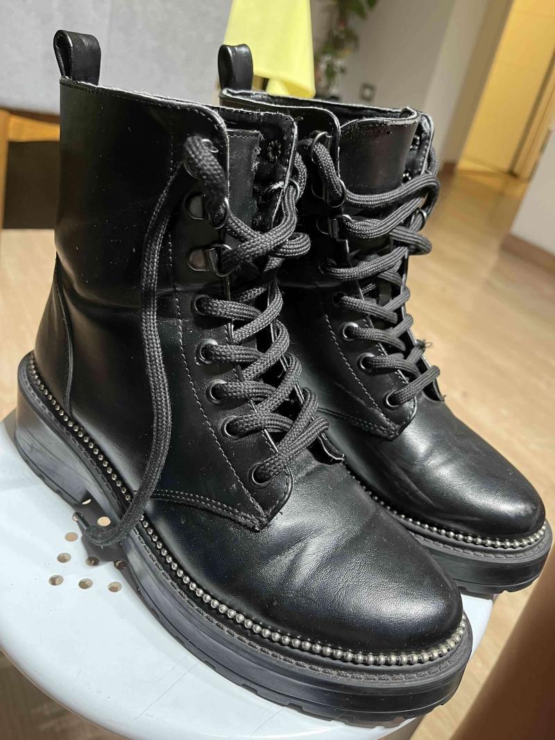Botines negros con plataforma talla 37 - 4