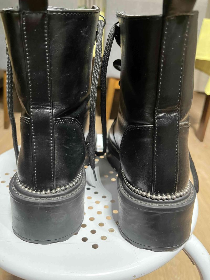 Botines negros con plataforma talla 37 - 5