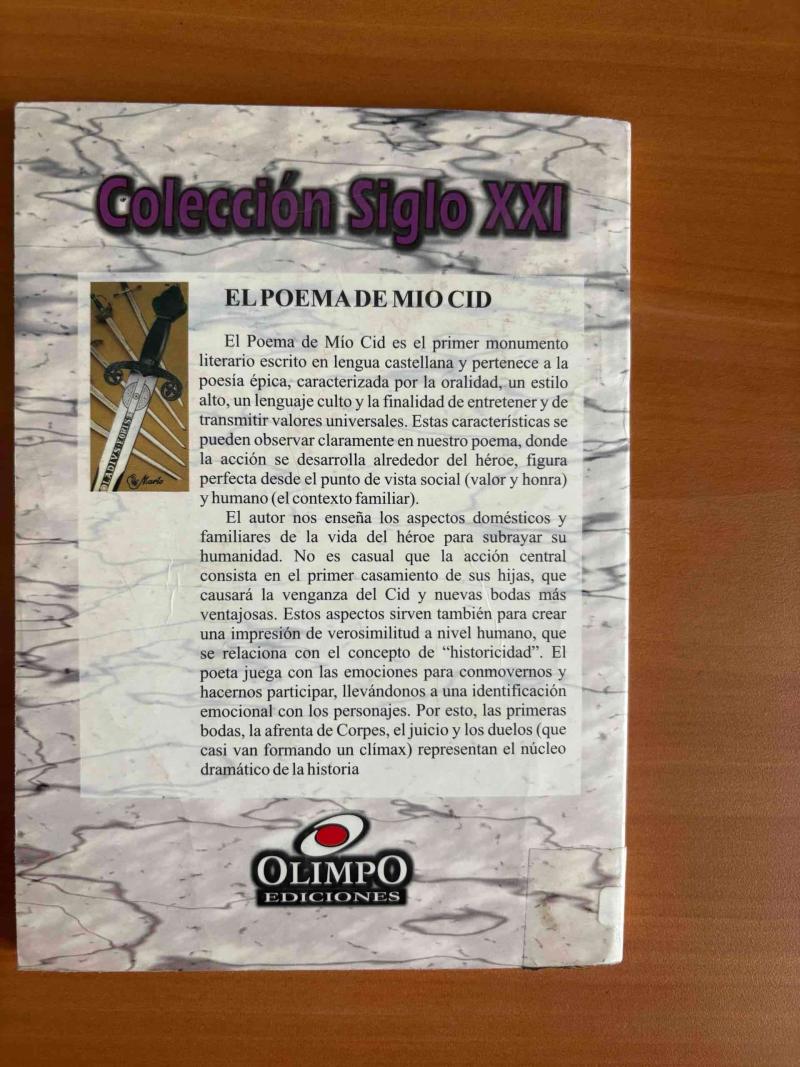 Poema de Mio Cid Ediciones Olimpo - 2