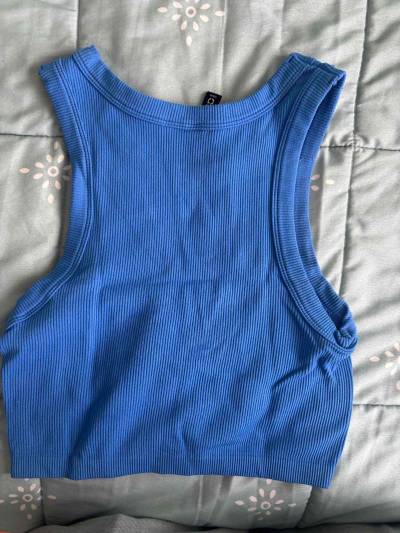 Top azul sin mangas Divided - miniatura 3