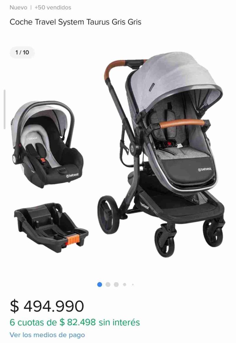 Coche Travel System Taurus gris
