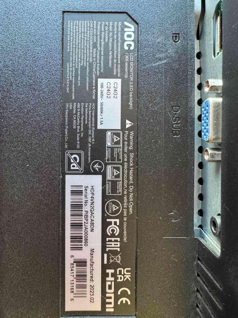 Monitor Curvo AOC C24G2 24” - 5