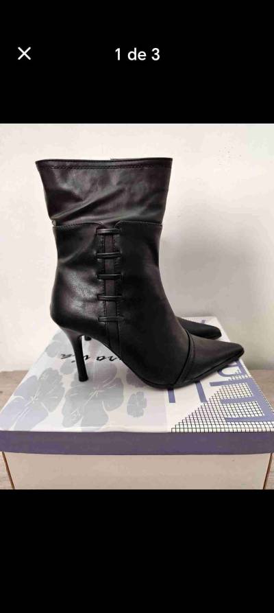 Botines negros de tacón alto - miniatura 1