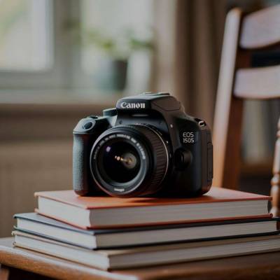 Cámara DSLR Canon en buen estado - miniatura 2