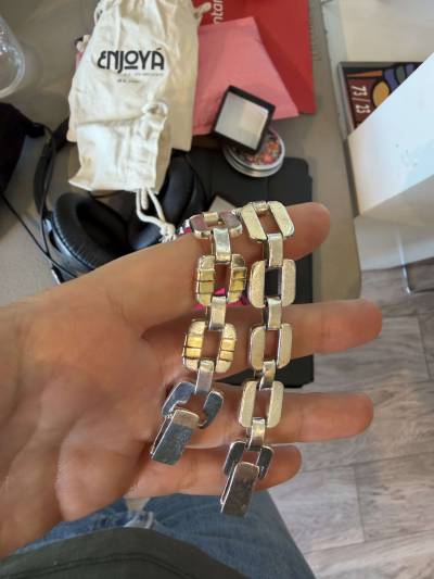 Pulsera de eslabones de plata - miniatura 1