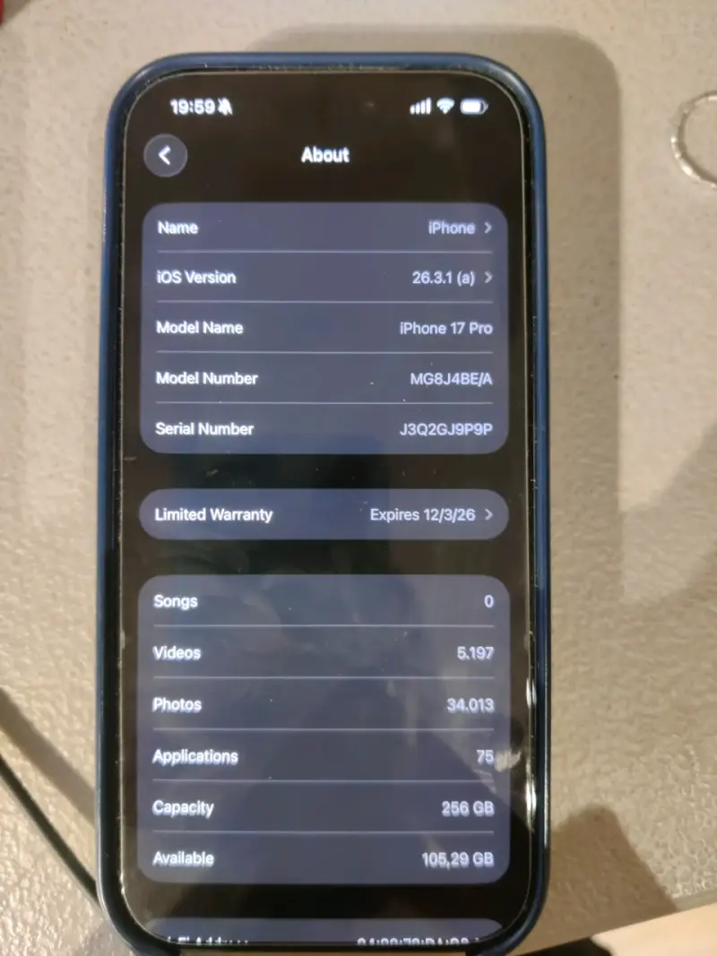 iPhone 17 Pro 256GB azul
